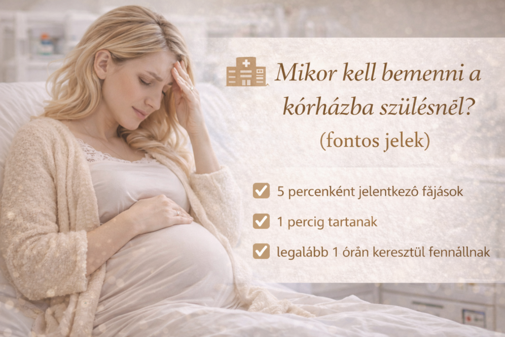 mikor kell benni a kórházba szülésnél